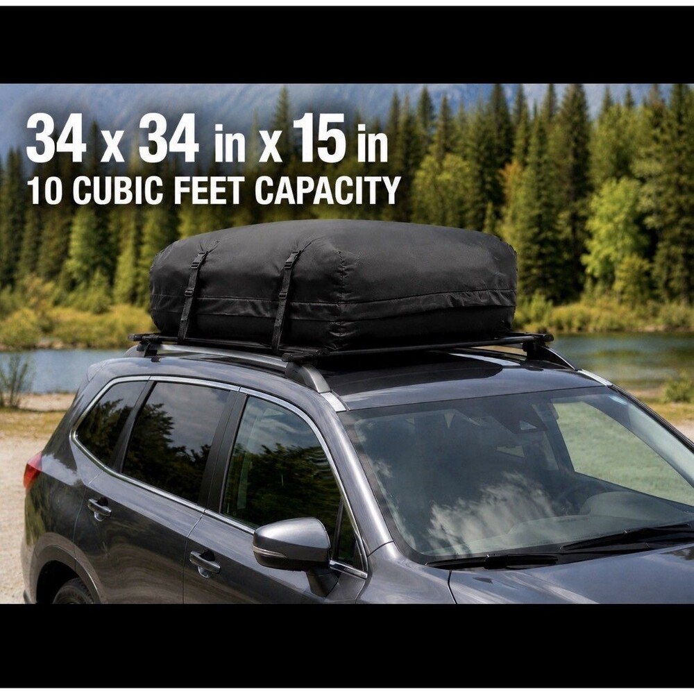 NAPA Towing Car Rootop Cargo Carrier Bag 10 Cubic Feet Capacity 34 x 34 x 15
